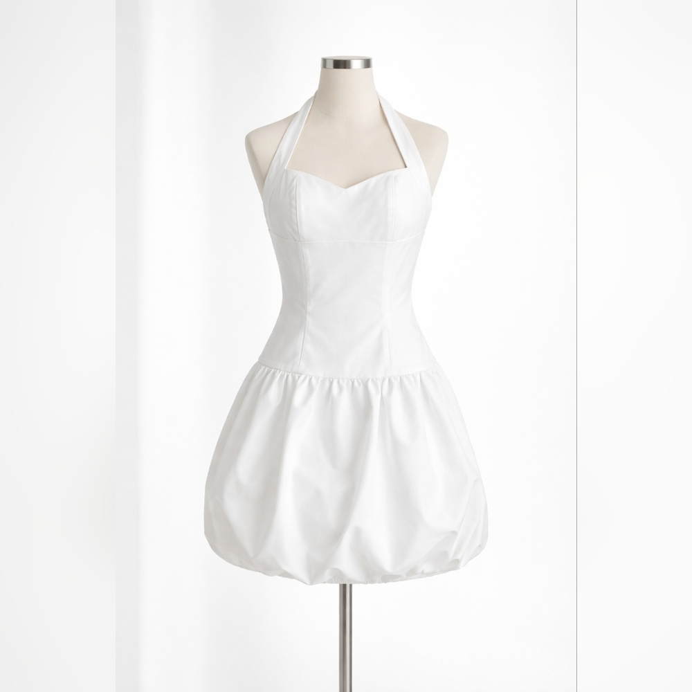 NWT Elegant White Halter Dress